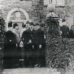 Between the gateposts: Mrs Bessie Frances Cory, James Yonge, Sarah Mould, Frank Jervis, Colonel George Gore, Richard Cory; the children in front are Edith Cory ('Diney') and Bessie Florence Cory. The ladies on the right are Mary Jervis and Elizabeth Coulthard 1888 Between the gateposts: Mrs Bessie Frances Cory, James Yonge, Sarah Mould, Frank Jervis, Colonel George Gore, Richard Cory; the children in front are Edith Cory ('Diney') and Bessie Florence Cory. The ladies on the right are Mary Jervis and Elizabeth Coulthard 1888